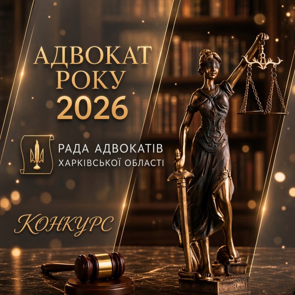 Рада адвокатів Харківської області оголошує Конкурс &laquo;Адвокат року &mdash; 2026&raquo;